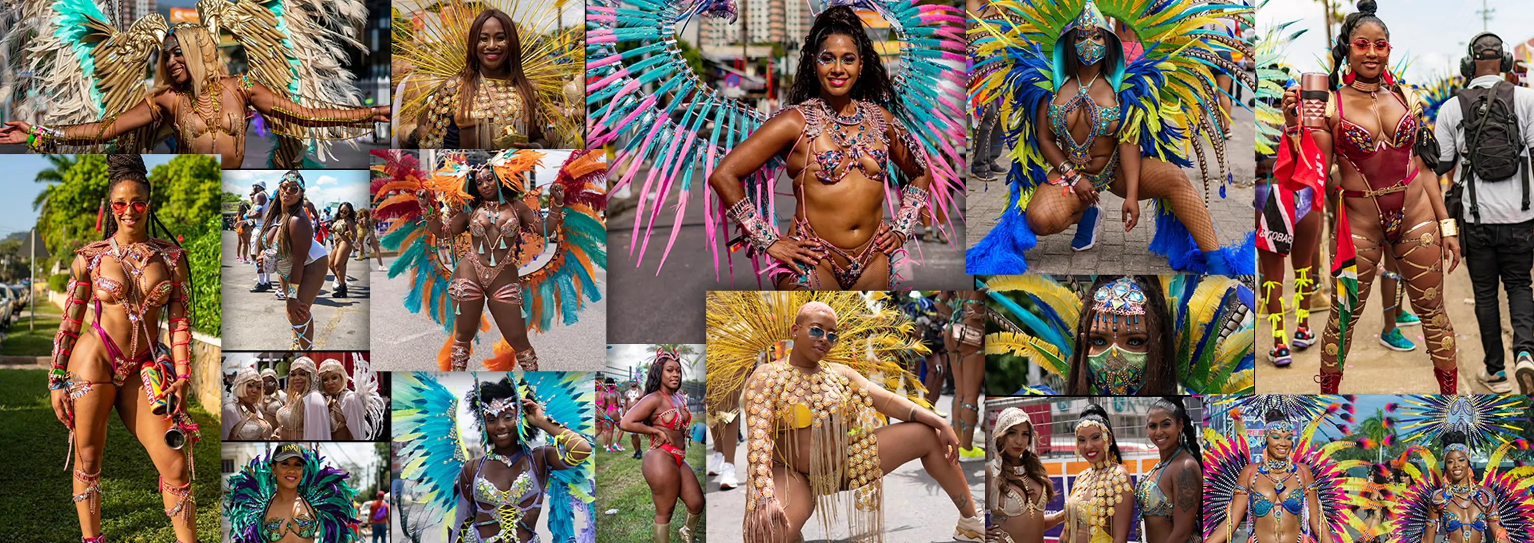 ladies in carnival costumes